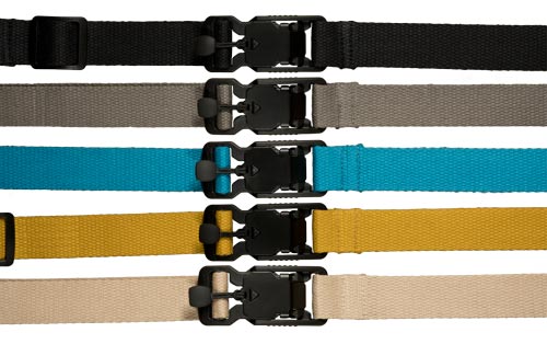 Gurtbänder für Taschen in Türkis, Senfgelb, Grau, Schwarz und Beige