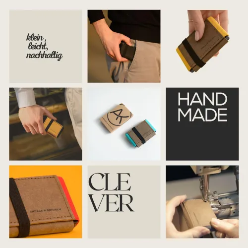 Nachhaltig und Handgefertigt - Handarbeit aus Deutschland, hergestellt aus langlebigen Materialien.