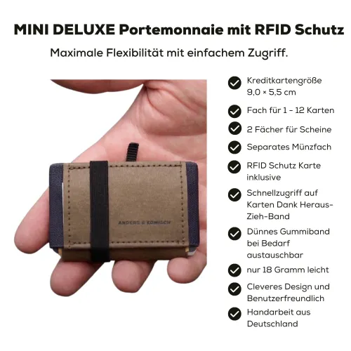 MINI DELUXE Portemonnaie mit RFID Schutz