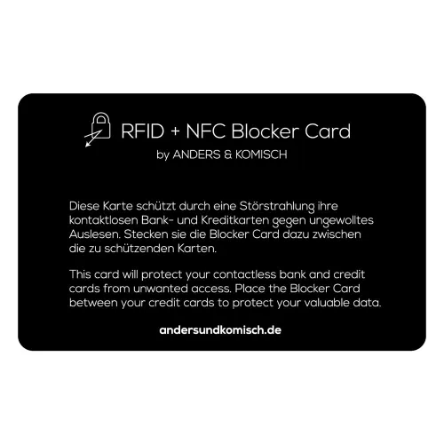 Beschreibung RFID + NFC Blockerkarte